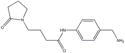 N-[4-(aminomethyl)phenyl]-4-(2-oxopyrrolidin-1-yl)butanamide Struktur