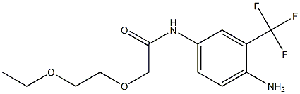 N-[4-amino-3-(trifluoromethyl)phenyl]-2-(2-ethoxyethoxy)acetamide Struktur