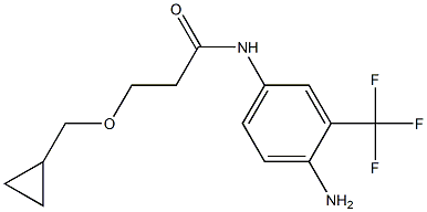 N-[4-amino-3-(trifluoromethyl)phenyl]-3-(cyclopropylmethoxy)propanamide Struktur