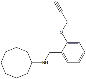 N-{[2-(prop-2-yn-1-yloxy)phenyl]methyl}cyclooctanamine Struktur