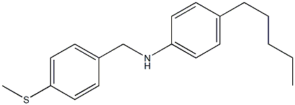 N-{[4-(methylsulfanyl)phenyl]methyl}-4-pentylaniline Struktur