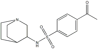 N-{1-azabicyclo[2.2.2]octan-3-yl}-4-acetylbenzene-1-sulfonamide Struktur