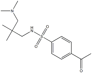 N-{2-[(dimethylamino)methyl]-2-methylpropyl}-4-acetylbenzene-1-sulfonamide Struktur