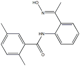 N-{2-[1-(hydroxyimino)ethyl]phenyl}-2,5-dimethylbenzamide Struktur