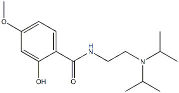 N-{2-[bis(propan-2-yl)amino]ethyl}-2-hydroxy-4-methoxybenzamide Struktur