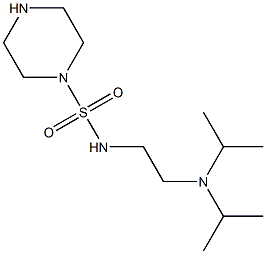 N-{2-[bis(propan-2-yl)amino]ethyl}piperazine-1-sulfonamide Struktur