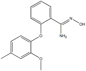 N'-hydroxy-2-(2-methoxy-4-methylphenoxy)benzene-1-carboximidamide Struktur