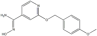 N'-hydroxy-2-[(4-methoxyphenyl)methoxy]pyridine-4-carboximidamide Struktur