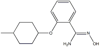 N'-hydroxy-2-[(4-methylcyclohexyl)oxy]benzene-1-carboximidamide Struktur