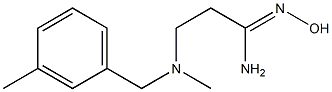 N'-hydroxy-3-{methyl[(3-methylphenyl)methyl]amino}propanimidamide Struktur