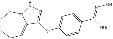 N'-hydroxy-4-{5H,6H,7H,8H,9H-[1,2,4]triazolo[3,4-a]azepin-3-ylsulfanyl}benzene-1-carboximidamide Struktur