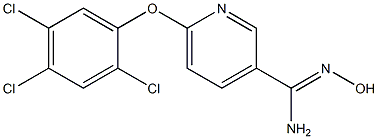 N'-hydroxy-6-(2,4,5-trichlorophenoxy)pyridine-3-carboximidamide Struktur