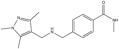 N-methyl-4-({[(1,3,5-trimethyl-1H-pyrazol-4-yl)methyl]amino}methyl)benzamide Struktur