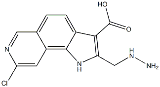 1H-Pyrrolo[2,3-f]isoquinoline-3-carboxylic  acid,  8-chloro-2-(hydrazinylmethyl)- Struktur