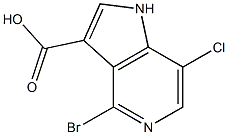 1H-Pyrrolo[3,2-c]pyridine-3-carboxylic  acid,  4-bromo-7-chloro- Struktur