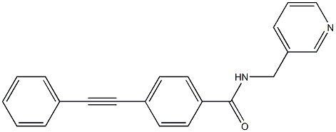 4-(phenylethynyl)-N-(3-pyridinylmethyl)benzamide Struktur