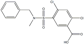 5-{[benzyl(methyl)amino]sulfonyl}-2,4-dichlorobenzoic acid Struktur