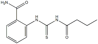 2-{[(butyrylamino)carbothioyl]amino}benzamide Struktur