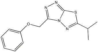 6-isopropyl-3-(phenoxymethyl)[1,2,4]triazolo[3,4-b][1,3,4]thiadiazole Struktur