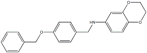 N-[4-(benzyloxy)benzyl]-N-(2,3-dihydro-1,4-benzodioxin-6-yl)amine Struktur