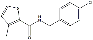 N-(4-chlorobenzyl)-3-methylthiophene-2-carboxamide Struktur