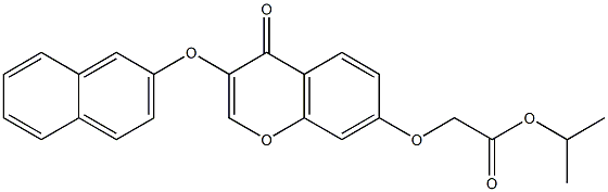 isopropyl {[3-(2-naphthyloxy)-4-oxo-4H-chromen-7-yl]oxy}acetate Struktur