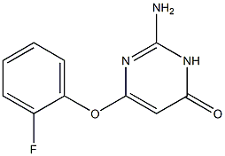 2-amino-6-(2-fluorophenoxy)-4(3H)-pyrimidinone Struktur