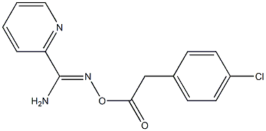 N'-{[2-(4-chlorophenyl)acetyl]oxy}-2-pyridinecarboximidamide Struktur