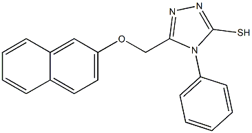 5-[(2-naphthyloxy)methyl]-4-phenyl-4H-1,2,4-triazole-3-thiol Struktur