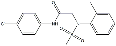 N-(4-chlorophenyl)-2-[2-methyl(methylsulfonyl)anilino]acetamide Struktur