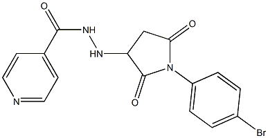 N'-[1-(4-bromophenyl)-2,5-dioxopyrrolidin-3-yl]pyridine-4-carbohydrazide Struktur