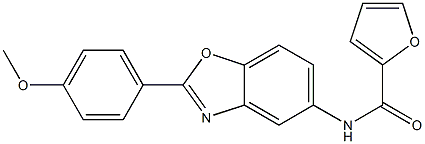 N-[2-(4-methoxyphenyl)-1,3-benzoxazol-5-yl]-2-furamide Struktur