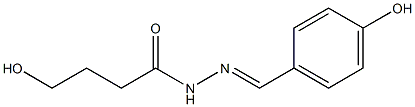 4-hydroxy-N'-(4-hydroxybenzylidene)butanohydrazide Struktur