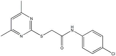 N-(4-chlorophenyl)-2-[(4,6-dimethyl-2-pyrimidinyl)sulfanyl]acetamide Struktur