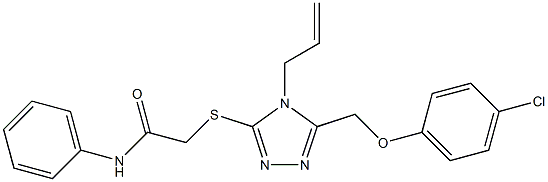 2-({4-allyl-5-[(4-chlorophenoxy)methyl]-4H-1,2,4-triazol-3-yl}sulfanyl)-N-phenylacetamide Struktur