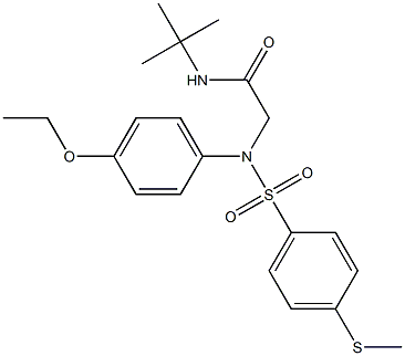 N-(tert-butyl)-2-(4-ethoxy{[4-(methylsulfanyl)phenyl]sulfonyl}anilino)acetamide Struktur