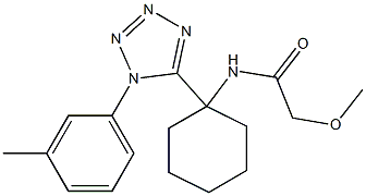 2-methoxy-N-{1-[1-(3-methylphenyl)-1H-tetraazol-5-yl]cyclohexyl}acetamide Struktur