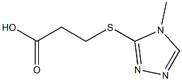 3-[(4-methyl-4H-1,2,4-triazol-3-yl)sulfanyl]propanoic acid Struktur