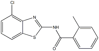 N-(4-chloro-1,3-benzothiazol-2-yl)-2-methylbenzamide Struktur