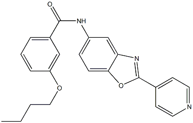 3-butoxy-N-[2-(4-pyridinyl)-1,3-benzoxazol-5-yl]benzamide Struktur