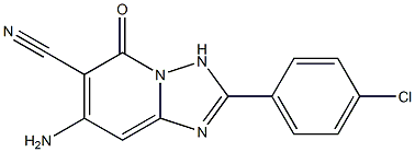 7-amino-2-(4-chlorophenyl)-5-oxo-3,5-dihydro[1,2,4]triazolo[1,5-a]pyridine-6-carbonitrile Struktur