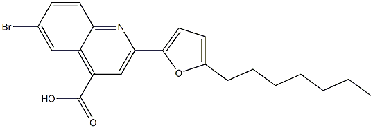 6-bromo-2-(5-heptyl-2-furyl)-4-quinolinecarboxylic acid Struktur