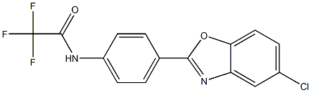 N-[4-(5-chloro-1,3-benzoxazol-2-yl)phenyl]-2,2,2-trifluoroacetamide Struktur