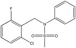 N-(2-chloro-6-fluorobenzyl)-N-phenylmethanesulfonamide Struktur