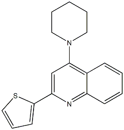 4-(1-piperidinyl)-2-(2-thienyl)quinoline Struktur