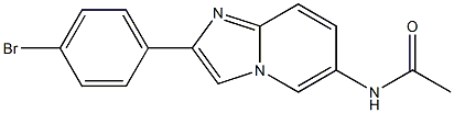 N-[2-(4-bromophenyl)imidazo[1,2-a]pyridin-6-yl]acetamide Struktur