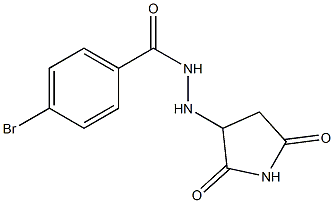 4-bromo-N'-(2,5-dioxo-3-pyrrolidinyl)benzohydrazide Struktur