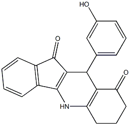 10-(3-hydroxyphenyl)-6,7,8,10-tetrahydro-5H-indeno[1,2-b]quinoline-9,11-dione Struktur