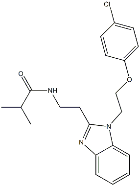 N-(2-{1-[2-(4-chlorophenoxy)ethyl]-1H-benzimidazol-2-yl}ethyl)-2-methylpropanamide Struktur