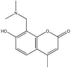 8-[(dimethylamino)methyl]-7-hydroxy-4-methyl-2H-chromen-2-one Struktur